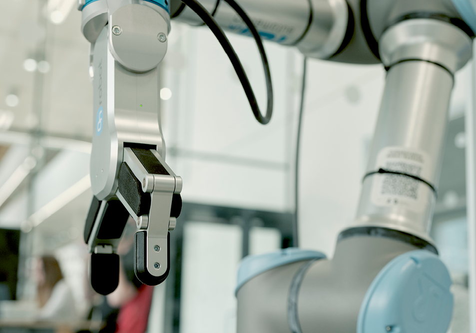 A machine is photographed using unconventional angle, perspective, zoom and crop
