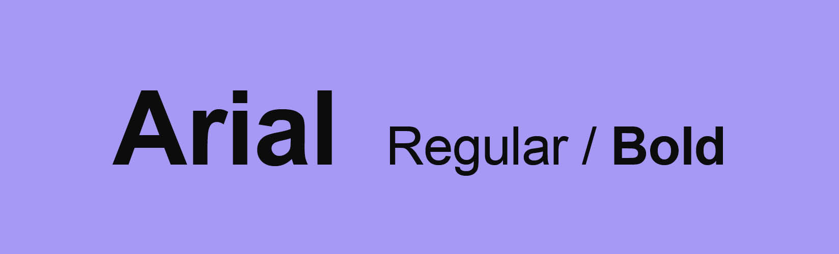 Substitute System Typeface; Arial regular/bold example