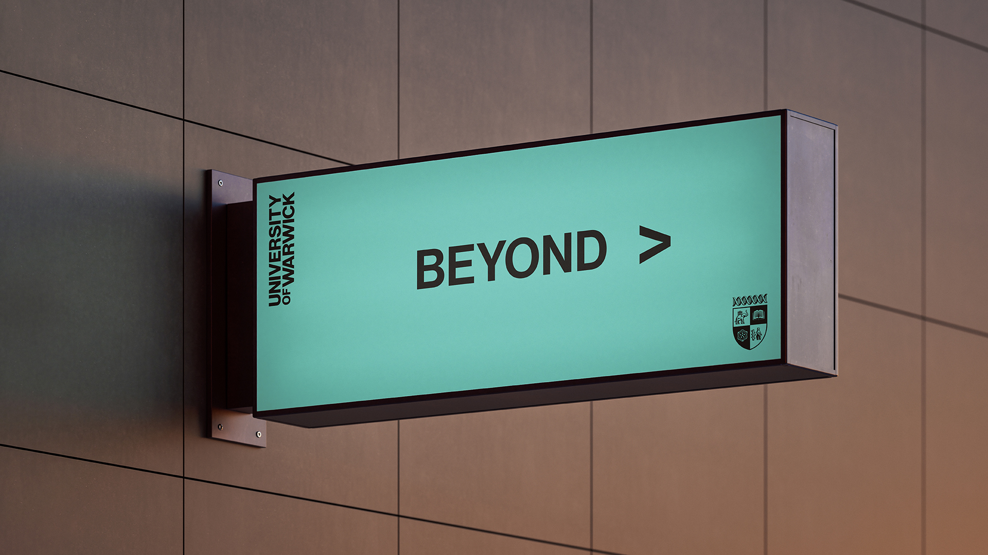 Sign on a building showing the word 'Beyond'