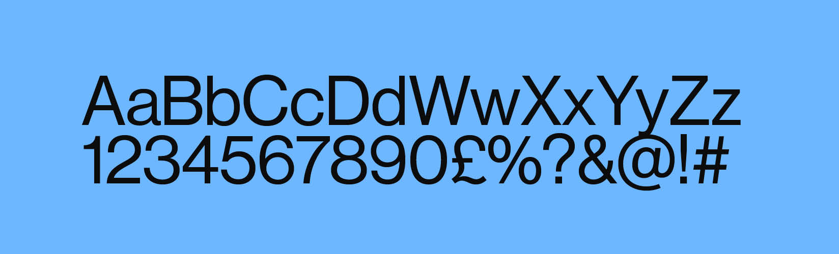 Brand Typeface Weights example: Neue Haas Grotesk 55 Roman 