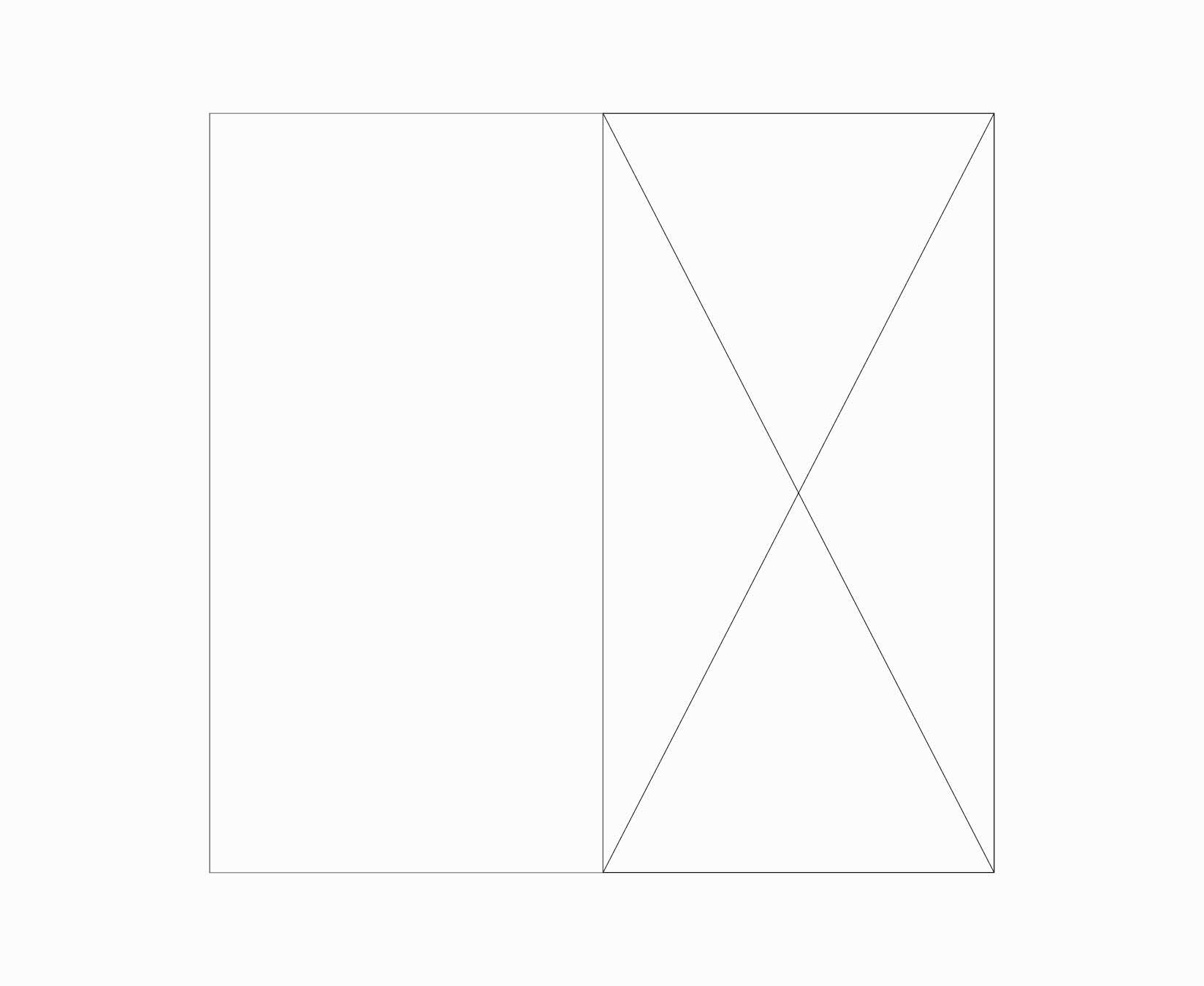 A visual explaining different grid layouts that can be used to create brand creative.