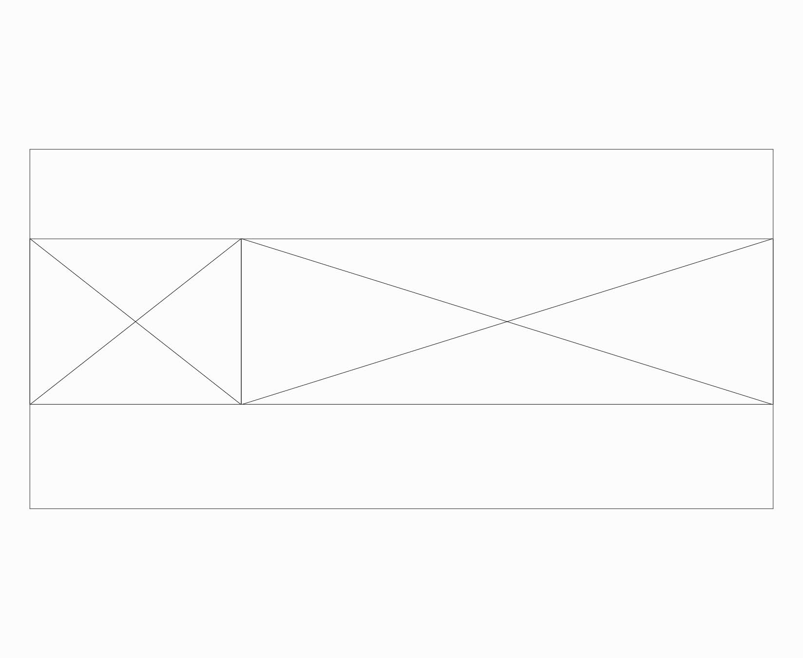 A visual explaining different grid layouts that can be used to create brand creative.