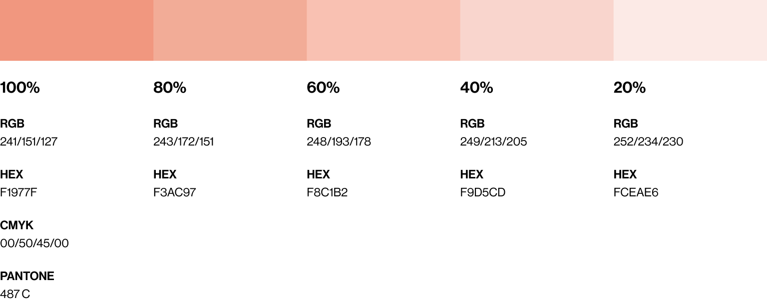 Colours Tints & Breakdowns: coral