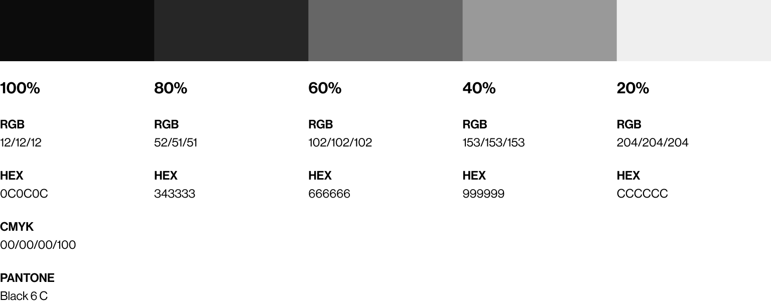 Colours Tints & Breakdowns: black
