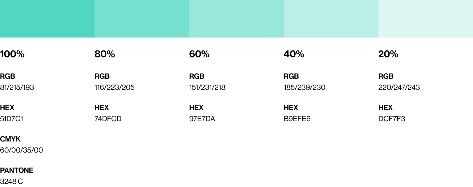 Colours Tints & Breakdowns: green