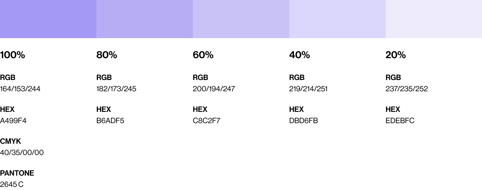 Colours Tints & Breakdowns: lavender