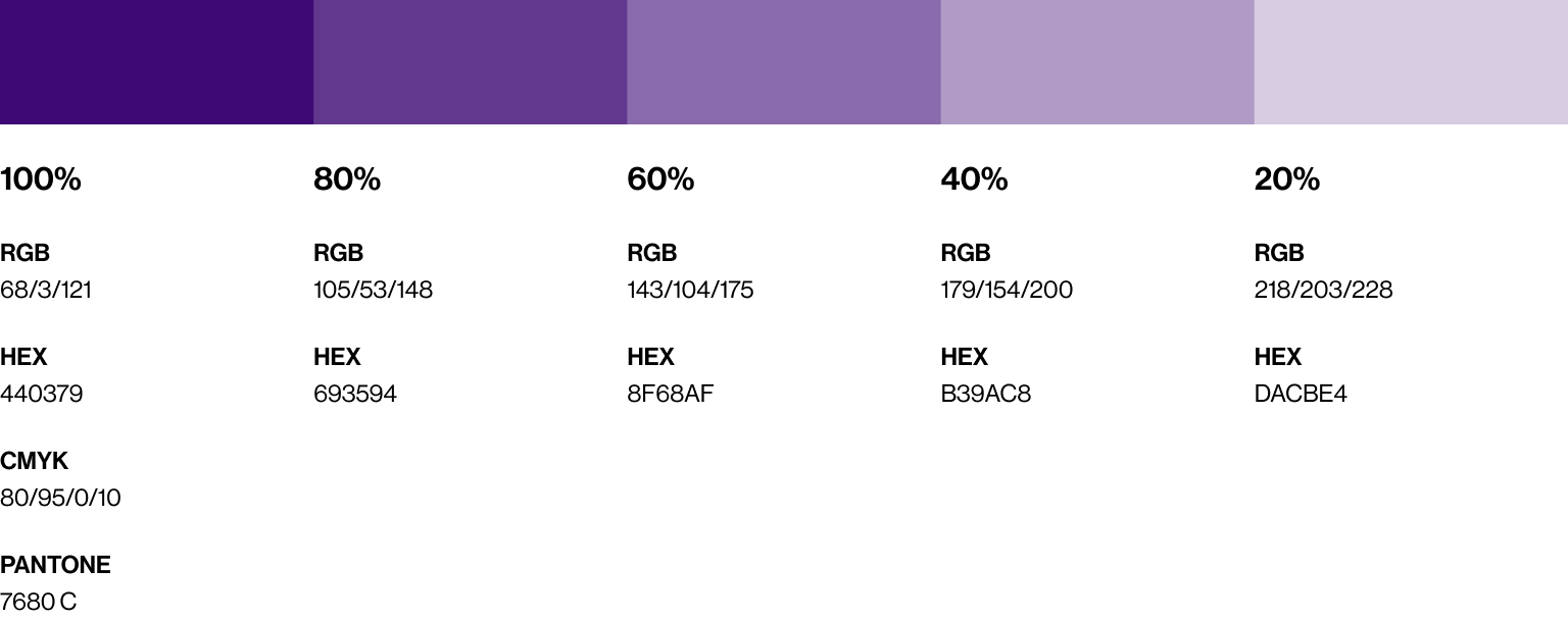 Colours Tints & Breakdowns: purple
