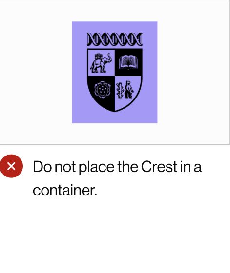Do not place the Crest in a container.