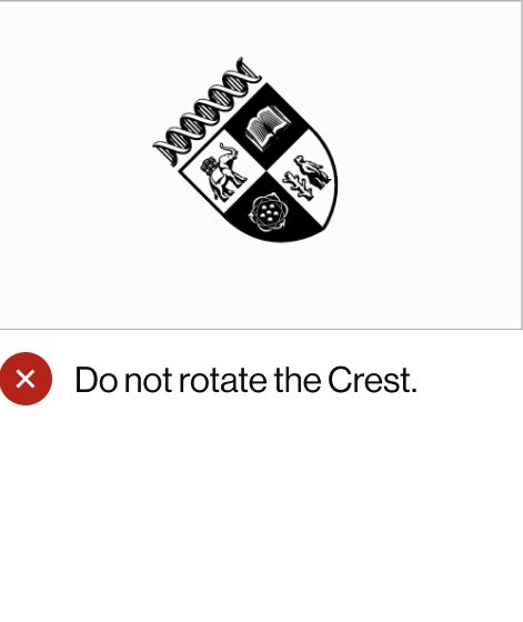 Do not rotate the Crest.