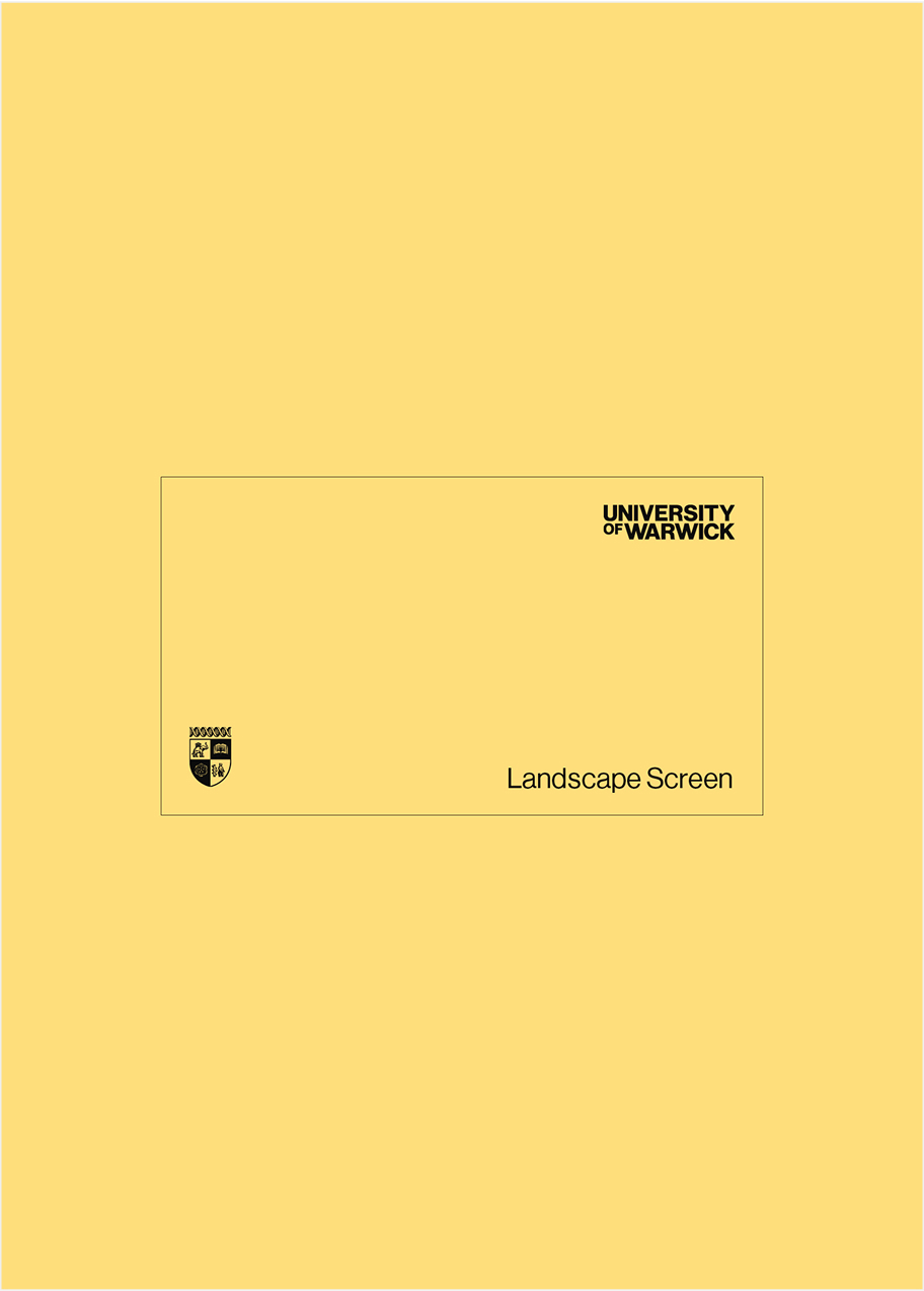 Landscape screen in yellow with borders.