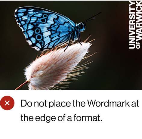 Do not use the incorrect primary colour, when colour matching the Crest to the key image colour. Do not place the Crest at the edge of a format.